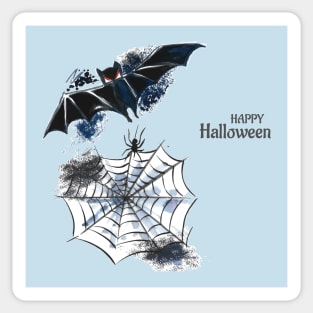 Happy Halloween Spider net Sticker